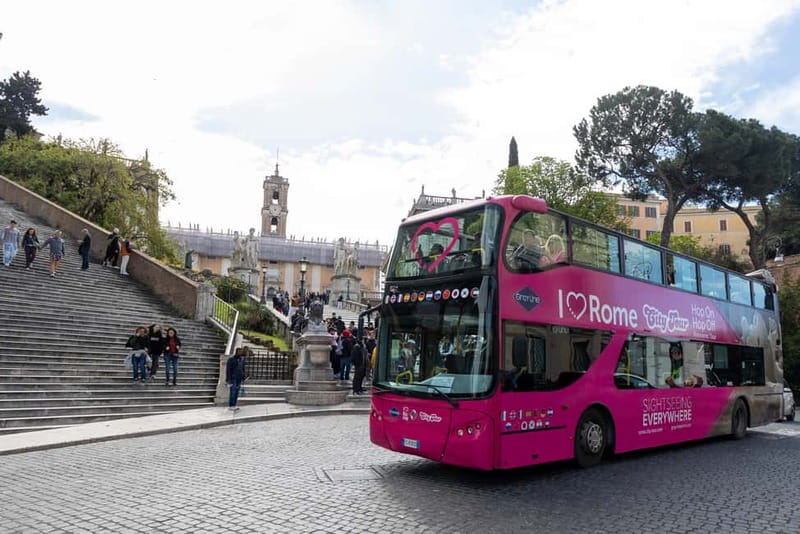 Rome: Hop-on Hop-off Sightseeing Bus Tour with Audioguide - Piazza Venezia, the Roman Forum, and the Colosseum area