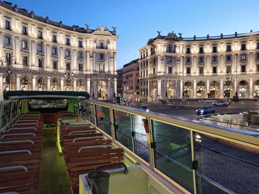 Rome: Nighttime Tour by Open-Top Bus - From Termini to Piazza della Repubblica
