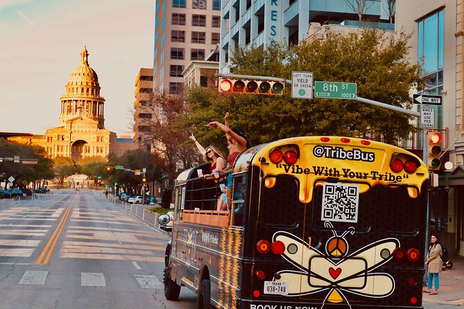 Roofless Party Bus Tour in Downtown Austin - Rainey Street shows Austin’s bar-hopping side