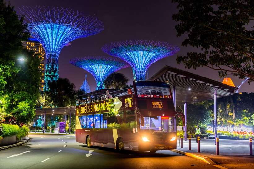 Singapore: Big Bus Night Tour by Open-Top Bus & Live Guide - Starting at Suntec City at 6:15pm
