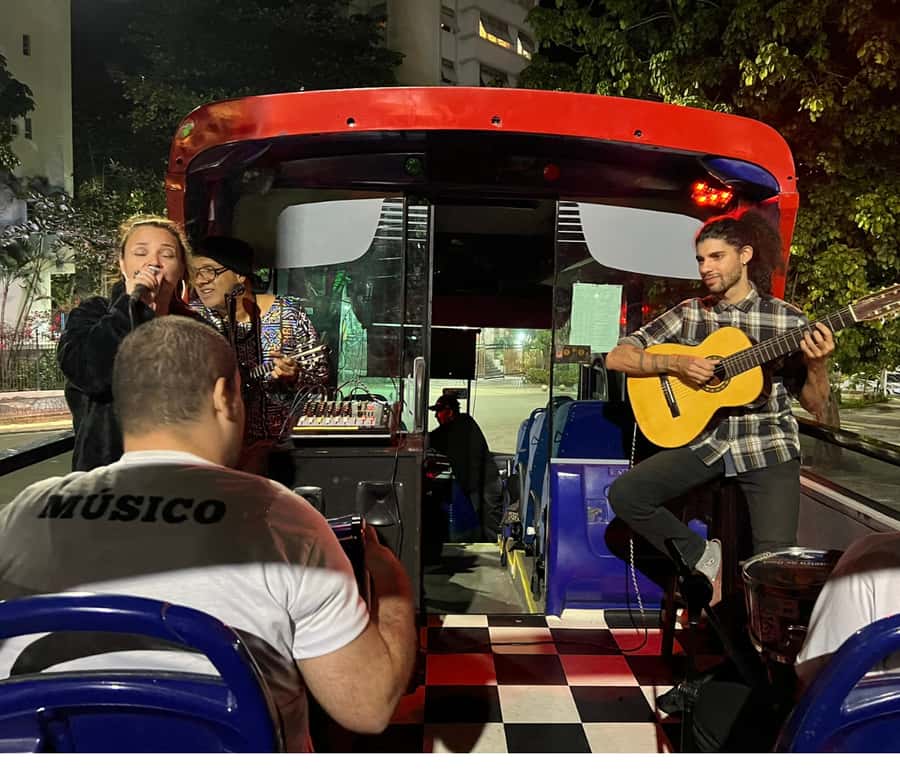 Skyline Night Tour Rio de Janeiro - Panoramic City Tour Rio Samba Bus - Ipanema brings the ride back toward the coast