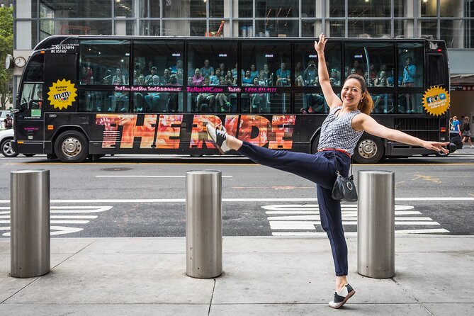 The RIDE Experience Theatrical Bus Tour - Columbus Circle and Central Park from the street