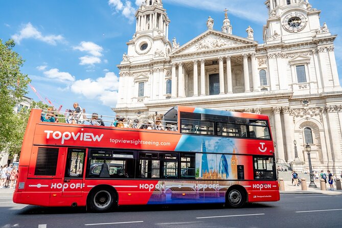 TopView® 24 Hr Hop on Hop off Bus Tour with River Cruise & Walks - Route 1: Marble Arch to Westminster