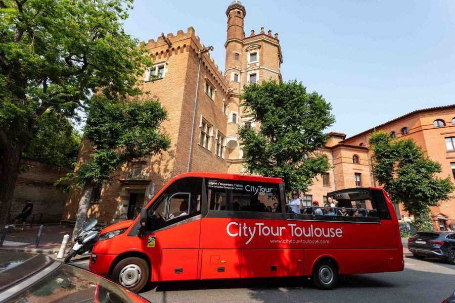 Toulouse: City Sightseeing Tour by Bus with Audio Guide - The open-top minibus and your view