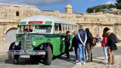 Vintage Bus to Valletta, Sliema, Rabat & Mdina