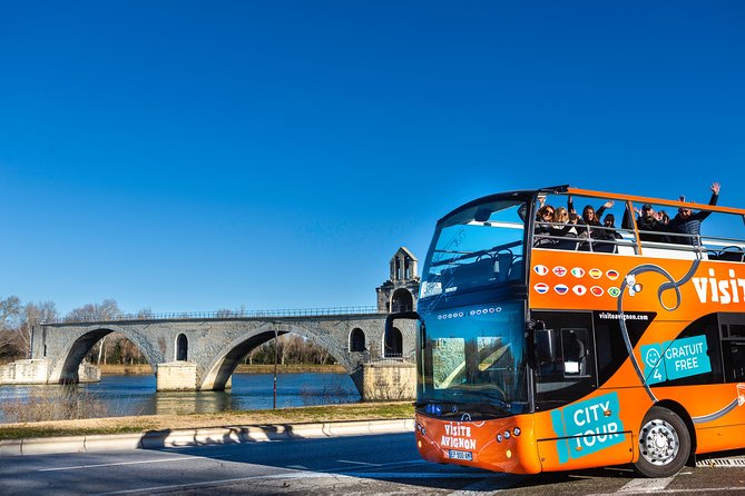 Visit Avignon and Villeneuve lez Avignon aboard a Double-Decker Bus - Pont Saint-Bénézet and the broken bridge over the Rhône