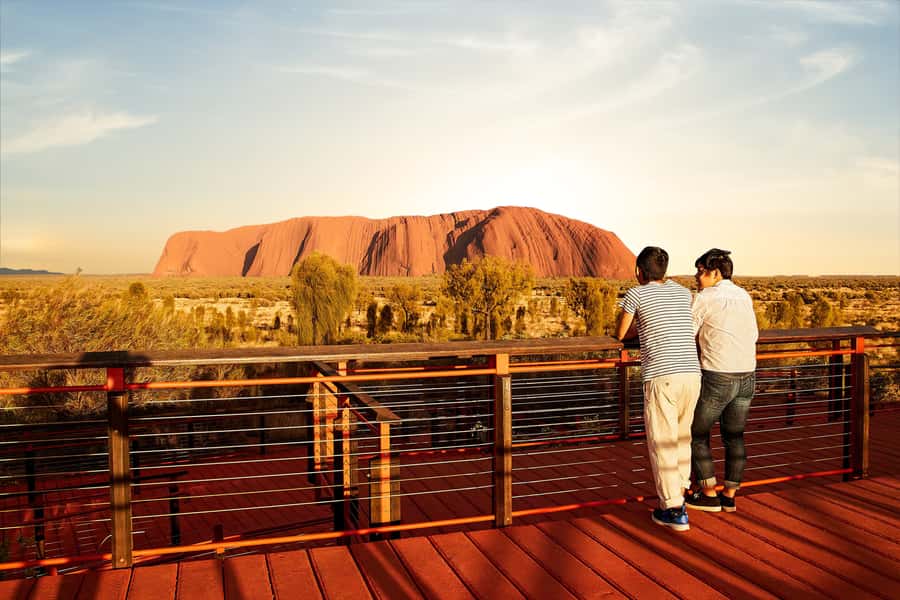 Yulara: Uluru Sunrise and Kata Tjuta Day Trip by Bus - Uluru from a distance, with time limits