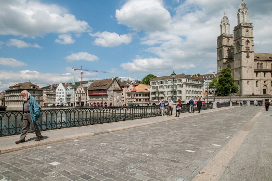 Zurich: Sightseeing Bus Tour with Optional FIFA Museum - The Zürichberg stop and the lion photo point